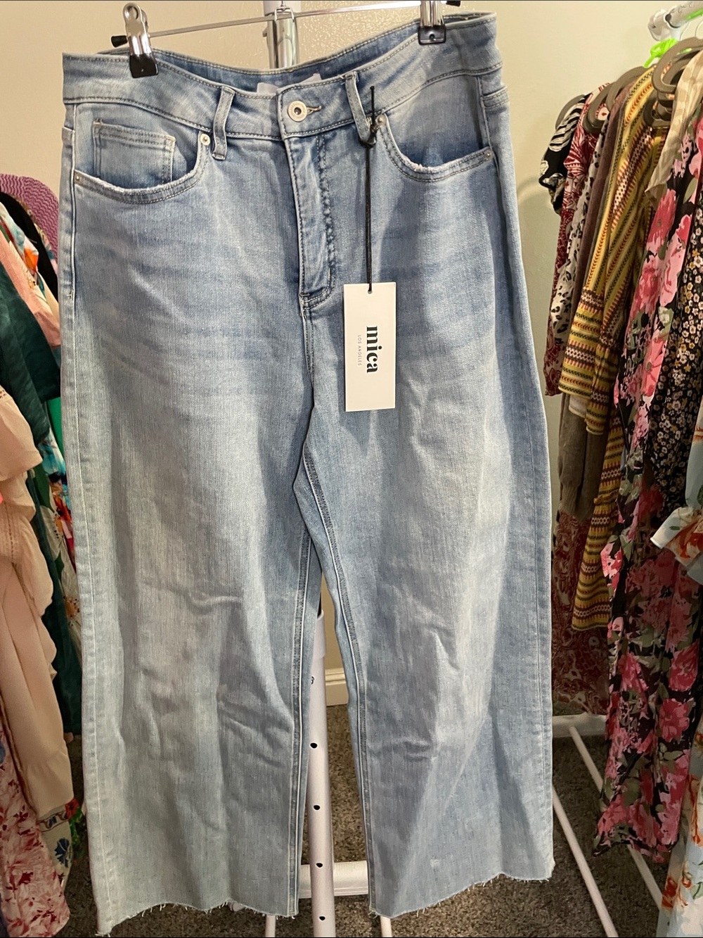 Mica Light Blue Wide-Leg High-Rise Jeans